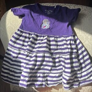 Purple Striped Toddler Dress